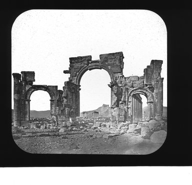 <em>"Gate, Palmyra, Syria"</em>. Lantern slide 3.25x4in, 3.25 x 4 in. Brooklyn Museum, Goodyear. (Photo: J.B. Colt, S03i3114l01.jpg