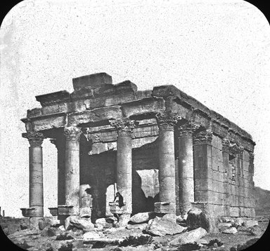 <em>"Temple, Palmyra, Syria"</em>. Lantern slide 3.25x4in, 3.25 x 4 in. Brooklyn Museum, Goodyear. (Photo: J.B. Colt, S03i3118l01.jpg