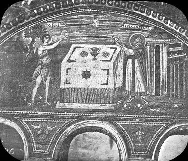 <em>"S. Vitale, Ravenna, Italy"</em>. Lantern slide 3.25x4in, 3.25 x 4 in. Brooklyn Museum, Goodyear. (Photo: Brooklyn Museum, S03i3177l01.jpg
