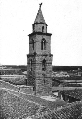 <em>"Cathedral Campanile, Andria, Italy"</em>. Lantern slide 3.25x4in, 3.25 x 4 in. Brooklyn Museum, Goodyear. (Photo: Brooklyn Museum, S03i3203l01.jpg