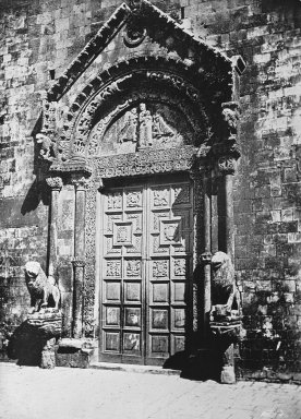 <em>"Cathedral, Conversano, Italy"</em>. Lantern slide 3.25x4in, 3.25 x 4 in. Brooklyn Museum, Goodyear. (Photo: Brooklyn Museum, S03i3246l01.jpg