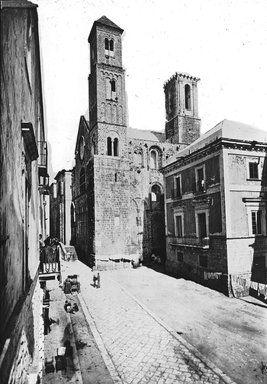 <em>"Cathedral, Giovinazzo, Italy"</em>. Lantern slide 3.25x4in, 3.25 x 4 in. Brooklyn Museum, Goodyear. (Photo: Brooklyn Museum, S03i3306l01.jpg