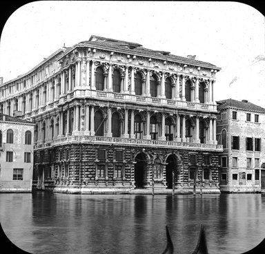 <em>"Palazzo Pesaro, Venice, Italy"</em>. Lantern slide 3.25x4in, 3.25 x 4 in. Brooklyn Museum, Goodyear. (Photo: T.H. McAllister, S03i3323l01.jpg