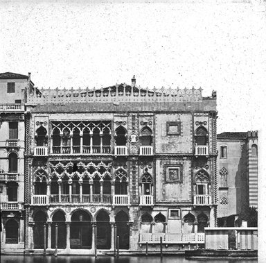 <em>"Palazzo Ca d'Oro, Venice, Italy"</em>. Lantern slide 3.25x4in, 3.25 x 4 in. Brooklyn Museum, Goodyear. (Photo: J.B. Colt, S03i3324l01.jpg