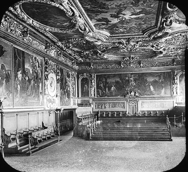 <em>"Palazzo Ducale, Venice, Italy"</em>. Lantern slide 3.25x4in, 3.25 x 4 in. Brooklyn Museum, Goodyear. (Photo: Brooklyn Museum, S03i3336l01.jpg