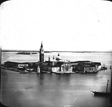 <em>"San Giorgio Maggiore, Venice, Italy"</em>. Lantern slide 3.25x4in, 3.25 x 4 in. Brooklyn Museum, Goodyear. (Photo: T.H. McAllister, S03i3359l01.jpg