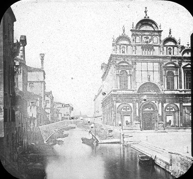 <em>"Scuola de S. Marco, Venice, Italy"</em>. Lantern slide 3.25x4in, 3.25 x 4 in. Brooklyn Museum, Goodyear. (Photo: Brooklyn Museum, S03i3379l01.jpg