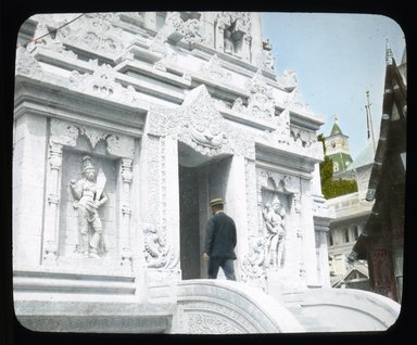 <em>"Paris Exposition: Dutch East Indies Pavilion, Paris, France, 1900"</em>, 1900. Lantern slide 3.25x4in, 3.25 x 4 in. Brooklyn Museum, Goodyear. (Photo: Brooklyn Museum, S03i3415l01.jpg