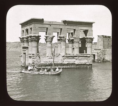 <em>"Views, Objects: Egypt. Philae. View 09: Kiosk. Temple of Philae, Egypt."</em>, 1908. Lantern slide 3.25x4in, 3.25 x 4 in. Brooklyn Museum, lantern slides. (Photo: Stereo-Travel Co., Corona, New York, S10_08_Egypt_Philae09_SL1.jpg