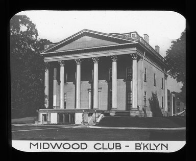 <em>"Views: Brooklyn, Long Island, Staten Island. Brooklyn scenes; buildings. View 011: Midwood Club."</em>. Lantern slide 3.25x4in, 3.25 x 4 in. Brooklyn Museum, CHART_2011. (S10_11_Brooklyn_LI_SI_Brooklyn_Scenes_Buildings011.jpg