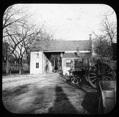 <em>"Views: Brooklyn, Long Island, Staten Island. Brooklyn scenes; buildings. View 025: Toll Gate in Brooklyn."</em>. Lantern slide 3.25x4in, 3.25 x 4 in. Brooklyn Museum, CHART_2011. (S10_11_Brooklyn_LI_SI_Brooklyn_Scenes_Buildings025.jpg