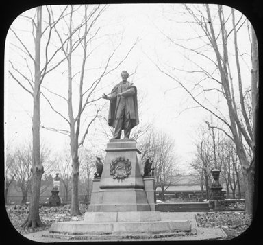 <em>"Views: Brooklyn. Various. View 015: Lincoln statue."</em>, 1899. Lantern slide 3.25x4in, 3.25 x 4 in. Brooklyn Museum, CHART_2011. (Photo: John H. Norris, S10_12_Brooklyn_Various015.jpg
