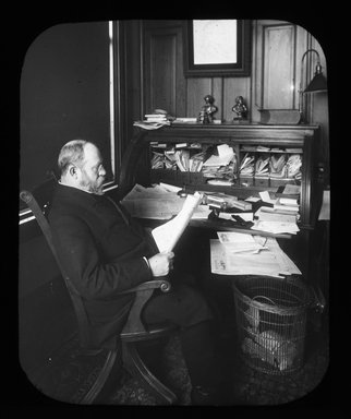 <em>"Views: U.S., Brooklyn. Brooklyn Daily Eagle. View 007: Hon. St. Clair McKelway, editor of the Eagle."</em>. Lantern slide 3.25x4in, 3.25 x 4 in. Brooklyn Museum, CHART_2011. (Photo: Negative loaned by Eagle, S10_21_US_Brooklyn_Brooklyn_Daily_Eagle007.jpg