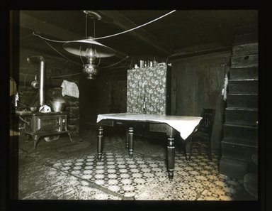 <em>"Views: U.S., Brooklyn. Brooklyn, Lefferts Homes. View 008: Suydam House. Kitchen. ca. 1700."</em>, 1900. Lantern slide 3.25x4in, 3.25 x 4 in. Brooklyn Museum, CHART_2011. (Photo: Pendleton. J.H. Norris., S10_21_US_Brooklyn_Brooklyn_Lefferts_Homes008.jpg