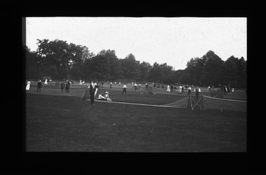 <em>"Views: U.S., Brooklyn. Brooklyn, Prospect Park. View 001: Tennis courts."</em>, 1899. Lantern slide 3.25x4in, 3.25 x 4 in. Brooklyn Museum, CHART_2011. (Photo: Charles H. Morse, S10_21_US_Brooklyn_Brooklyn_Prospect_Park001.jpg