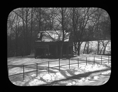 <em>"Views: U.S., Brooklyn. Brooklyn, Prospect Park. View 005: Old Slave Kitchen, formerly in Flatbush. Late in Prospect Park. Now torn down."</em>. Lantern slide 3.25x4in, 3.25 x 4 in. Brooklyn Museum, CHART_2011. (Photo: James H. Ferguson, S10_21_US_Brooklyn_Brooklyn_Prospect_Park005.jpg