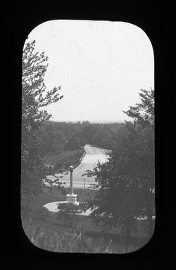 <em>"Views: U.S., Brooklyn. Brooklyn, Prospect Park. View 035: Monument to Maryland Line. Form Reservoir Hill in Prospect Park."</em>. Lantern slide 3.25x4in, 3.25 x 4 in. Brooklyn Museum, CHART_2011. (Photo: James H. Ferguson, S10_21_US_Brooklyn_Brooklyn_Prospect_Park035.jpg
