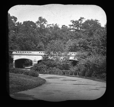 <em>"Views: U.S., Brooklyn. Brooklyn, Prospect Park. View 056: Bridge."</em>. Lantern slide 3.25x4in, 3.25 x 4 in. Brooklyn Museum, CHART_2011. (Photo: Gould W. Hart, S10_21_US_Brooklyn_Brooklyn_Prospect_Park056.jpg