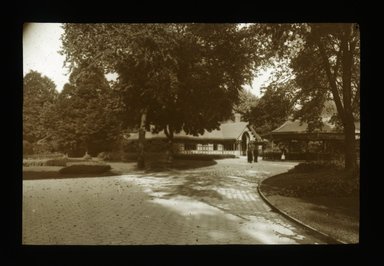 <em>"Views: U.S., Brooklyn. Brooklyn, Prospect Park. View 066: Flower Garden (and buildings)."</em>. Lantern slide 3.25x4in, 3.25 x 4 in. Brooklyn Museum, CHART_2011. (Photo: Pendleton. J.H. Norris, S10_21_US_Brooklyn_Brooklyn_Prospect_Park066.jpg