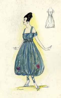 <em>"Henri Bendel Fashion and Costume Sketch Collection. Sketch HB 20-10."</em>. Printed material. Brooklyn Museum. (SC01.1_Bendel_Collection_HB_020-010_1916.jpg