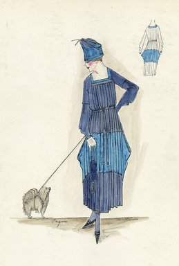 <em>"Henri Bendel Fashion and Costume Sketch Collection. Sketch HB 24.08, 1917."</em>, 1917. Printed material. Brooklyn Museum. (SC01.1_Bendel_Collection_HB_024-008_1917.jpg