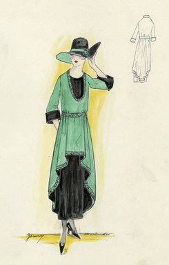 <em>"Henri Bendel Fashion and Costume Sketch Collection. Sketch HB 24-10, 1917."</em>, 1917. Printed material. Brooklyn Museum. (SC01.1_Bendel_Collection_HB_024-010_1917.jpg