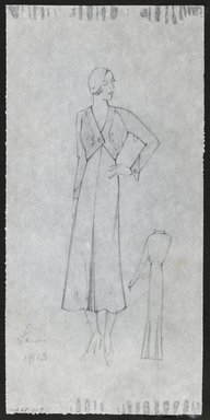 <em>"Henri Bendel Fashion and Costume Sketch Collection. Schiaparelli, fall 1931, sketch HB 067-117."</em>, 1931. Born digital. Brooklyn Museum. (SC01.1_Bendel_Collection_HB_067-117_1931_Schiaparelli_PS3.jpg