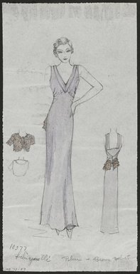 <em>"Henri Bendel Fashion and Costume Sketch Collection. Schiaparelli, sketch HB 073-089."</em>. Born digital. Brooklyn Museum. (SC01.1_Bendel_Collection_HB_073-089_1933_Schiaparelli_PS3.jpg