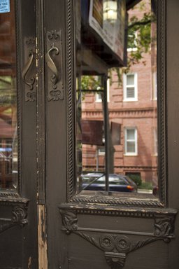 <em>"Ortner Home, 272 Berkeley Place, Brooklyn, NY. External front doors with reflection."</em>, 2012. Born digital. Brooklyn Museum, CHART_2013. (Photo: Brooklyn Museum, SC05_Ortner_Home_272_Berkeley_Place_20120807_DIG_10_Cat_Guzman_photo.jpg