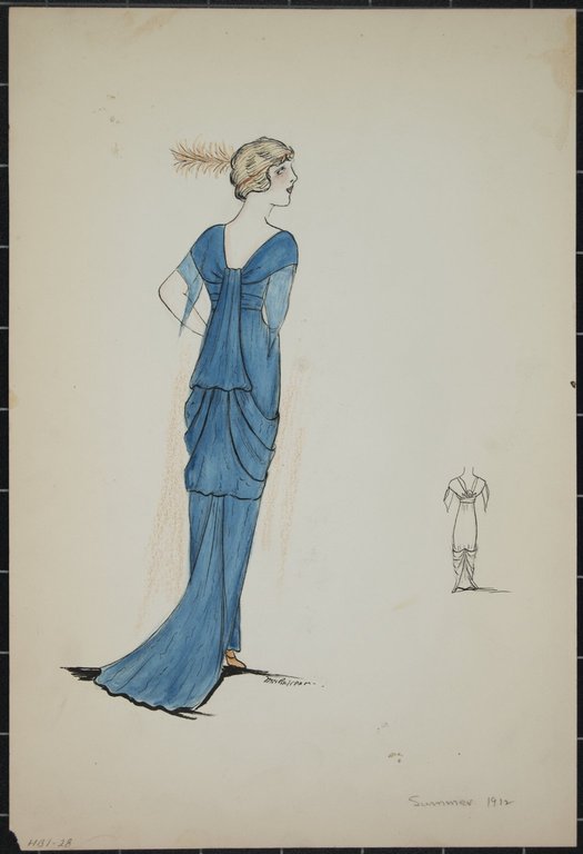 draped dress sketch