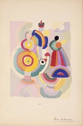 <em>"Design from Porto"</em>, 1925?. Color transparency, 4x5in. Brooklyn Museum. (N200_D3751_L83_Delaunay_pl07.jpg