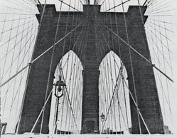 <em>"Brooklyn Bridge : 100 years"</em>. Printed material. Brooklyn Museum. (N200_H365_B79_Henderikse_Brooklyn_Bridge_100_Verso5_PS2.jpg