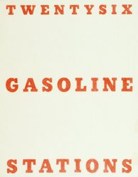 <em>"Cover. Twentysix gasoline stations."</em>, 1962. Color negative, medium format (approx 2.5x2.5in). Brooklyn Museum. (N200_R876_A1tw_Ruscha_cover.jpg