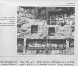 <em>"Fig. 103.  Another view of the Toraja tau-tau in their rock chambers. (Photograph Pierre de Candolle. Archives Barbier-Mueller.)"</em>, 1988. Bw negative 4x5in. Brooklyn Museum. (N7311_Is4_p99_fig103_bw.jpg