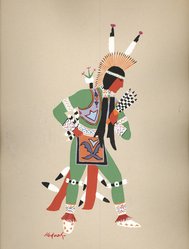 <em>"Kiowa Indian art"</em>. Printed material. Brooklyn Museum. (ND1512_J15_Jacobson_Kiowa_pl03.jpg