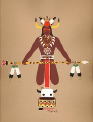 <em>"Kiowa Indian art"</em>. Printed material. Brooklyn Museum. (ND1512_J15_Jacobson_Kiowa_pl04.jpg