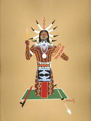 <em>"Kiowa Indian art"</em>. Printed material. Brooklyn Museum. (ND1512_J15_Jacobson_Kiowa_pl05.jpg
