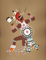 <em>"Kiowa Indian art"</em>. Printed material. Brooklyn Museum. (ND1512_J15_Jacobson_Kiowa_pl07.jpg