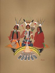 <em>"Kiowa Indian art"</em>. Printed material. Brooklyn Museum. (ND1512_J15_Jacobson_Kiowa_pl12.jpg