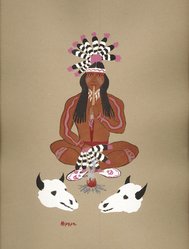 <em>"Kiowa Indian art"</em>. Printed material. Brooklyn Museum. (ND1512_J15_Jacobson_Kiowa_pl14.jpg