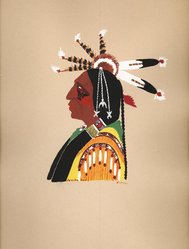<em>"Kiowa Indian art"</em>. Printed material. Brooklyn Museum. (ND1512_J15_Jacobson_Kiowa_pl18.jpg