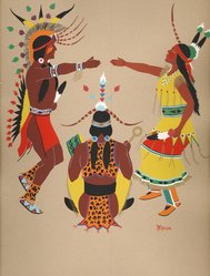 <em>"Kiowa Indian art"</em>. Printed material. Brooklyn Museum. (ND1512_J15_Jacobson_Kiowa_pl20.jpg
