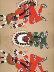 <em>"Kiowa Indian art"</em>. Printed material. Brooklyn Museum. (ND1512_J15_Jacobson_Kiowa_pl21.jpg