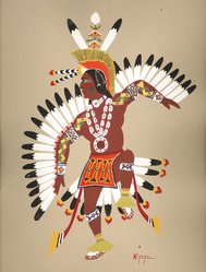 <em>"Kiowa Indian art"</em>. Printed material. Brooklyn Museum. (ND1512_J15_Jacobson_Kiowa_pl22.jpg