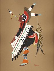 <em>"Kiowa Indian art"</em>. Printed material. Brooklyn Museum. (ND1512_J15_Jacobson_Kiowa_pl25.jpg