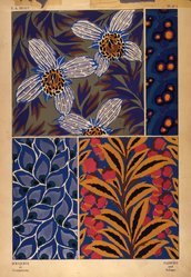 <em>"E.A. Seguy. Pl. no. 3. Bouquets et frondaisons. Flowers and foliage."</em>, 1925. color transparency, 4x5in. Brooklyn Museum. (NK1535_Se3_Se3b_Seguy_pl3.jpg