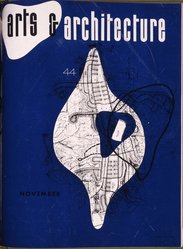<em>"November cover by Ray Eames."</em>, 1944. Color transparency, 4x5in. Brooklyn Museum. (Photo: Brooklyn Museum, PER_Arts_and_Architecture_1944_11_cover_Ray_Eames.jpg