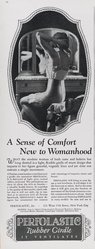 <em>"A Sense of Comfort New to Womanhood [Perfolastic Rubber Girdle], advertisement"</em>, 1925. Printed material. Brooklyn Museum, 1920s. (PER_Vogue_1925_v066_n03_p088_PS4.jpg