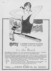 <em>"Curvfit Ladies' Safety Razor 'Curved to Fit the Armpit,' advertisement"</em>, 1925. Printed material. Brooklyn Museum, 1920s. (PER_Vogue_1925_v066_n03_p108_PS4.jpg