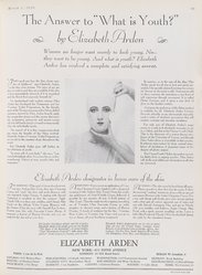 <em>"The Answer to ‘What is Youth’? by Elizabeth Arden, advertisement"</em>, 1929. Printed material. Brooklyn Museum, 1920s. (PER_Vogue_1929_v073_n05_p123_PS4.jpg